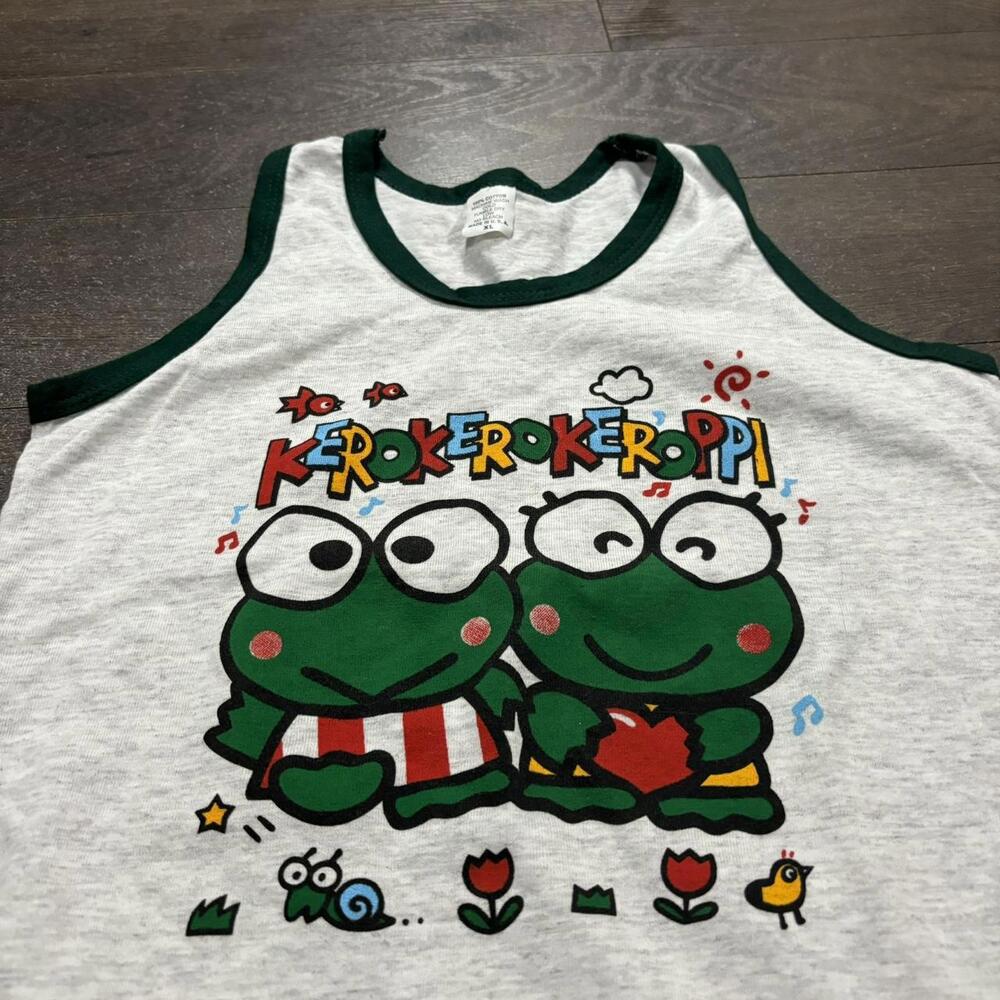 Vintage Sanrio Keroppi The Fun Loving Frog Tank Top